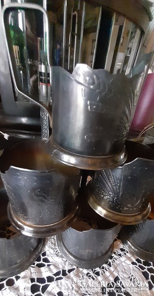Samovar cup holder 6 pieces.