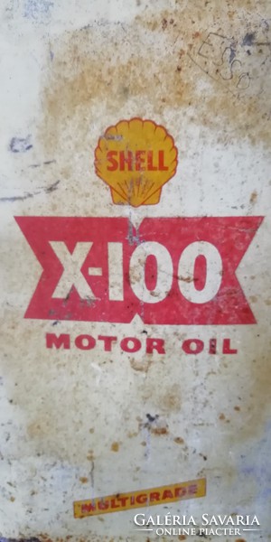 Engine oil can, old shell oil can, decoration for collectors