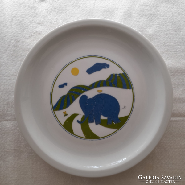 Alföldi porcelán elefánt mintás gyerek tányér + bögre