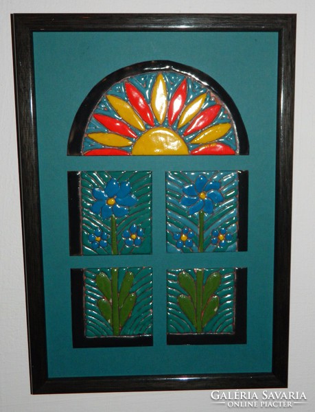 Fire enamel image: window mosaic
