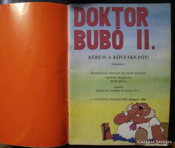 Dr. Bubó II. - képeskönyv, képregény jellegű. 1986