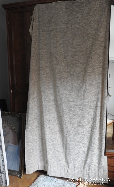 Gray-brown velvety blackout curtain