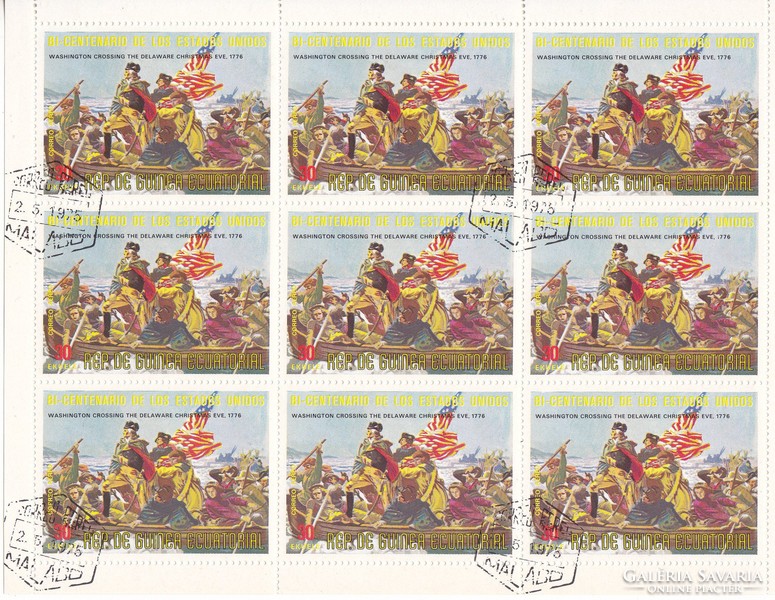 Equatorial Guinea Airmail Stamp Sheet 1975