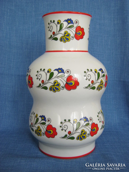 Zsolnay porcelain large vase with flower pattern, 30 cm