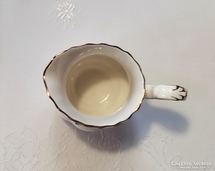 Angol Royal Albert 6 személyes porcelán mokkás készlet, 20 db-os: süteményes, tejkiöntő, cukortartó
