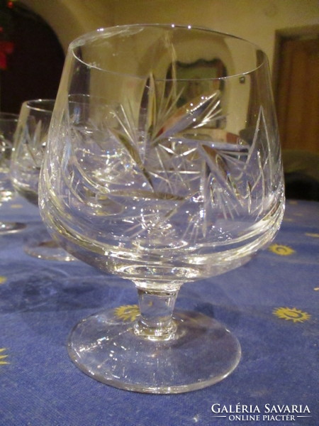 Very rich in fine polished cognac glasses with lead crystal
