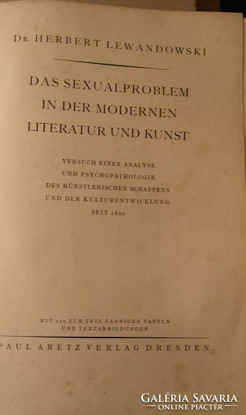 Dr. Herbert Lewandowski Das Sexualproblem in der Modernen Literatur und Kunst