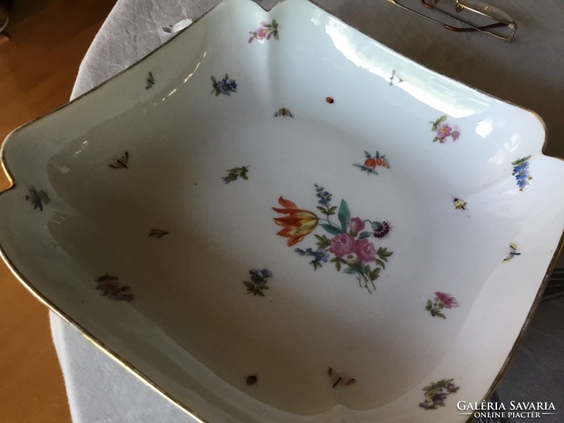Fischer emil antique porcelain bowl, 29.5 inches diagonally