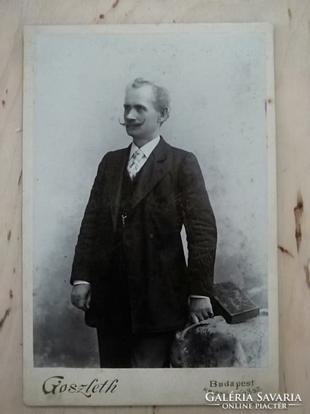 Antique male photo of Budapest goszleth istván photographer