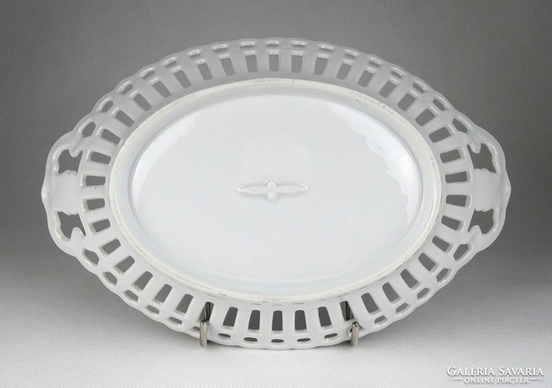 1H504 old openwork porcelain table middle serving basket 27 cm