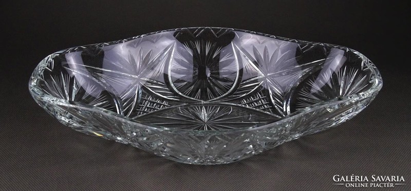 1H510 large flawless crystal fruit serving bowl 19 x 30 cm
