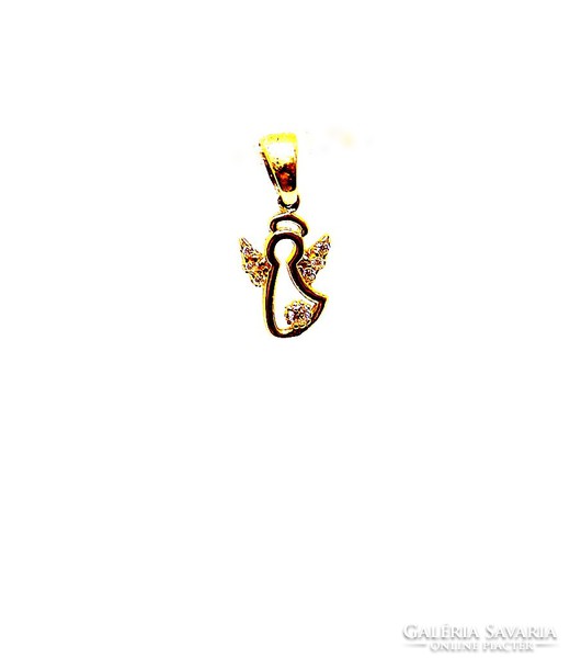 Stony gold angel pendant (zal-auz94600)