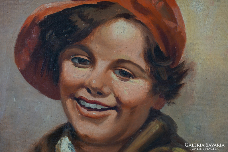 Tollini - Portré egy piros sapkás kisfiúról