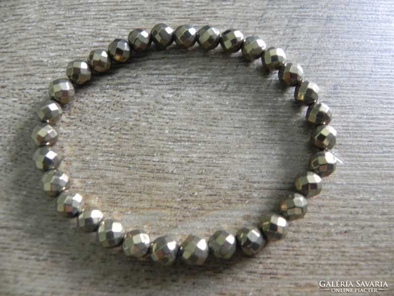 Beautiful faceted pyrite bracelet