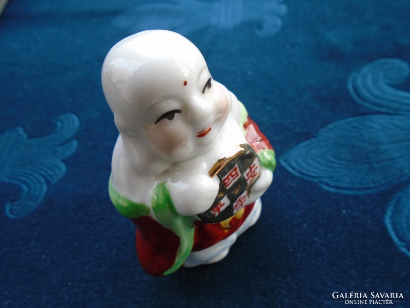 Antik kézzel festett kínai bölcs szobrocska