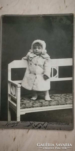Antique children's photo from the photography studio of the Koff Antal in Magyaróvár
