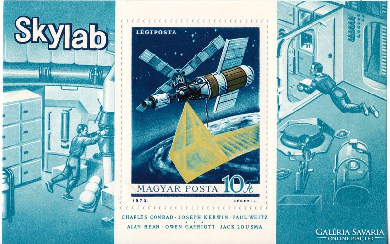 Hungary airmail stamp block 1973
