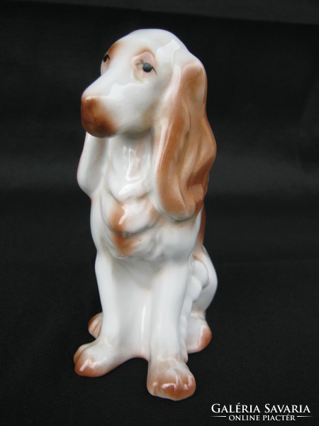 Hollóházi porcelán spániel kutya