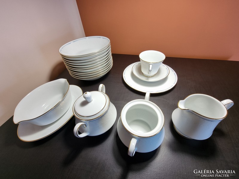 *Noritake christine 3290 form number painted gold rimmed Japanese porcelain incomplete tea set