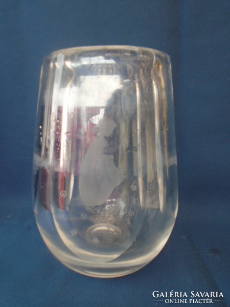 Brutally serious Scandinavian lead crystal vase from about 1930-40 serious weight