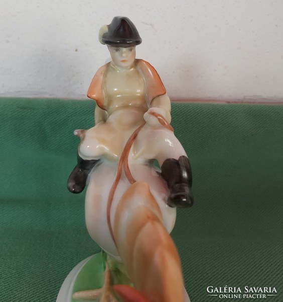 Gyönyörű Herendi Kakas Marci hibátlan vitrin állapotban címkés nipp figura nosztalgia porcelán