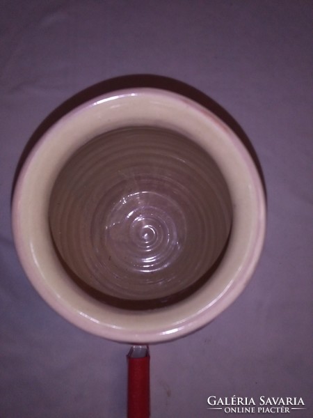 Vintage dripped glazed ceramic vase