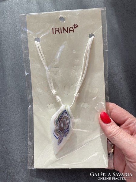 ‘Irina’ muranoi üveg medál, nyaklánc
