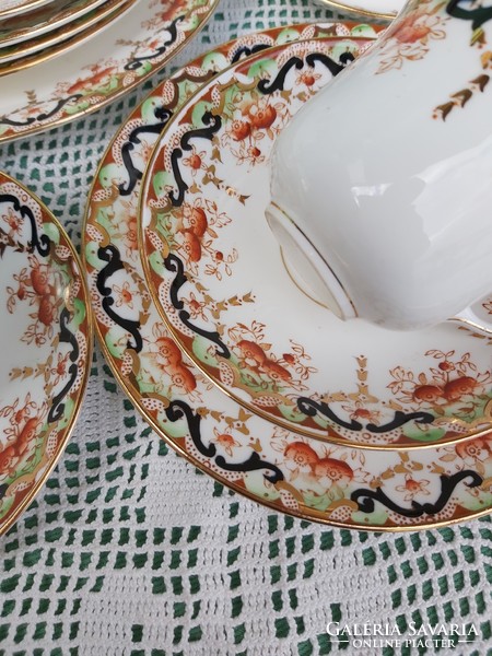Ritka C&E Victoria ritka antik csésze süteményes tányér tejszínes süteményes fajansz  Gyűjtői