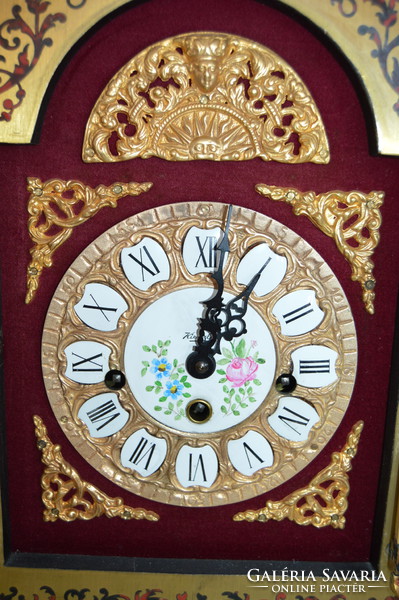 Fantastic antique French boulle style clock, mantel clock, table clock
