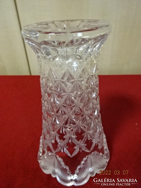 Hofbauer German lead crystal vase with butterfly pattern. He has! Jókai.