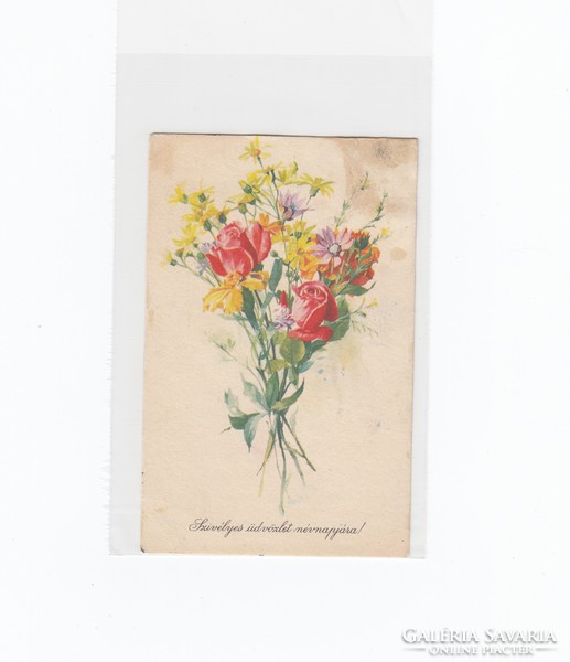 Üdvözlő képeslap virágos