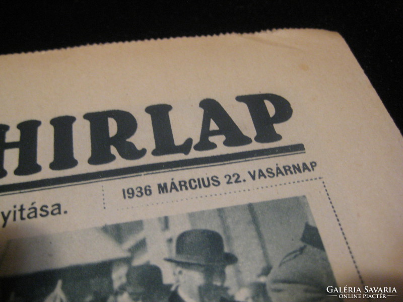 Képes Pesti Hírlap   1936 marcius  22,  .    4 old.   A Kormányzóval az elején