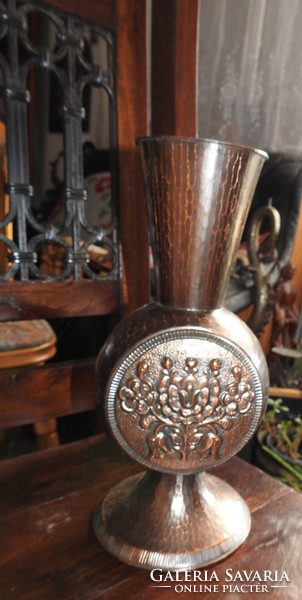 Copper hand hammered craft vase