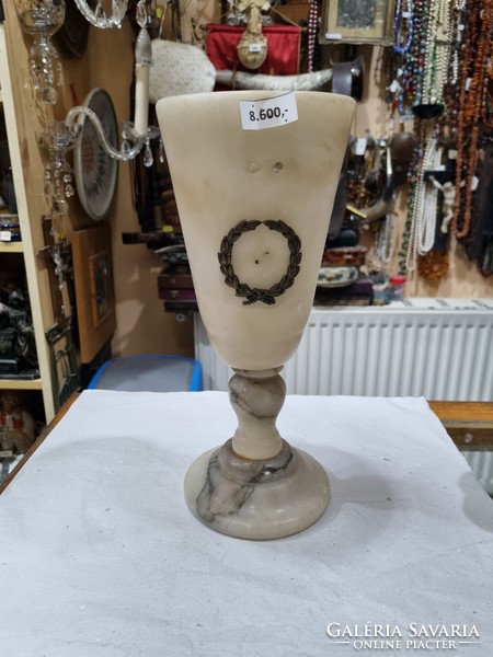 Old marble goblet