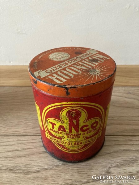 Tango parquet linoleum and furniture paste kohinor floor tin box