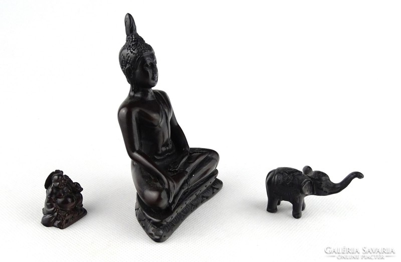 1H858 Vegyes szerencsehozó keleti Buddha elefánt 3 darab