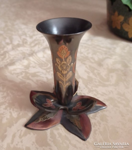 Indian copper vase / candle holder