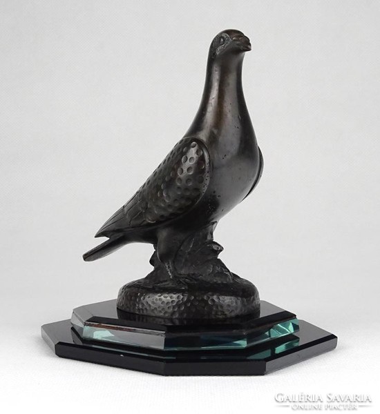 1H633 antique bronze pigeon sculpture pigeon 13 cm