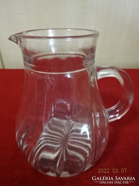 Glass pitcher, 0.25 liters, height 10.5 cm. He has! Jókai.