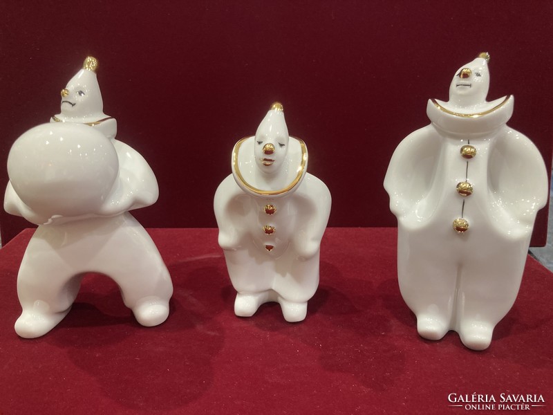 Hollóházi porcelán bohóc család