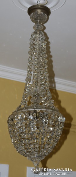 Czech crystal chandelier with basket