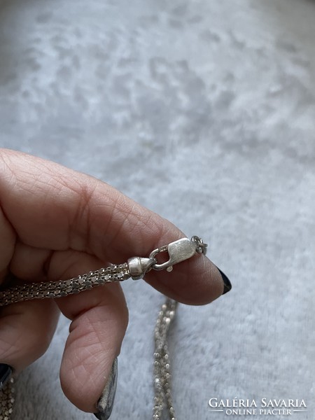 Beautiful 3 row marked silver chain