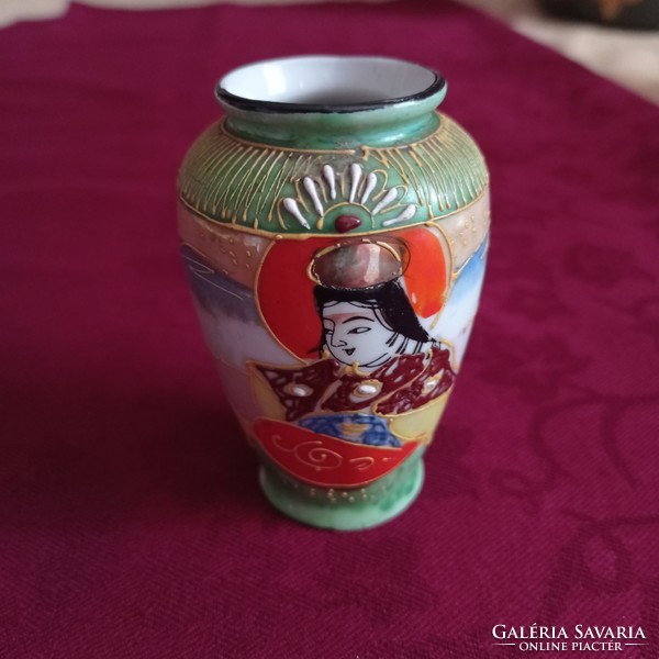 Marked, hand-painted Japanese small vase