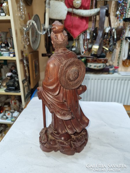 Old Chinese wood carved figurine.