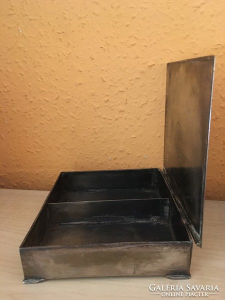 Metal box-copper, silver-plated- 