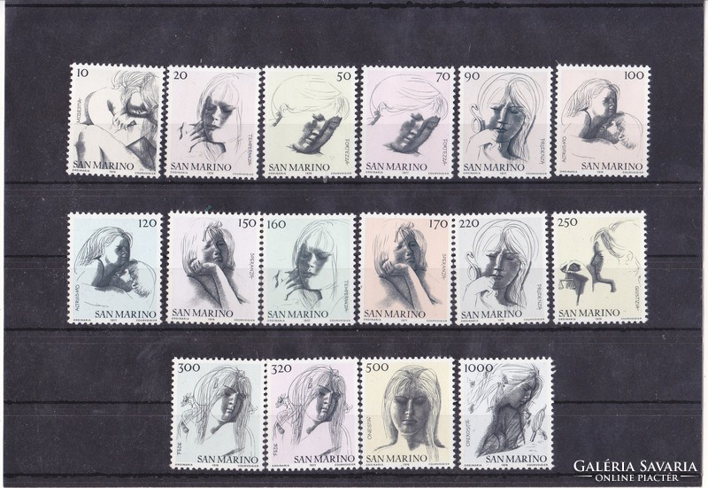 San Marino traffic stamps complete set 1976