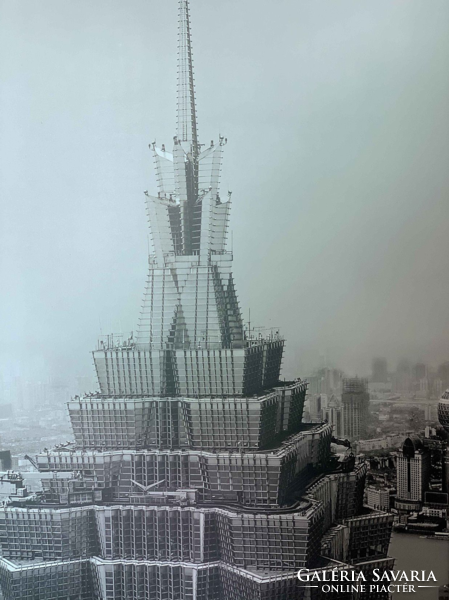 SALE/ KIÁRÚSÍTÁS ! Contemporary photography: Shanghai Bamboo Tower photo mounted on aluminum