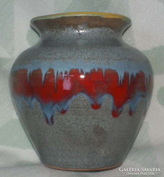 AKCIÓ Folyatott mintás német kerámia váza