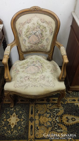 Biedermeier chair with goblein cover
