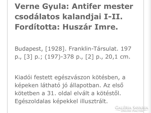 All the works of Gyula Verne were translated from French by his wonderful adventures (1928); hussar i